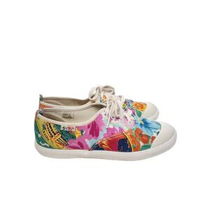 JAMS WORLD Shoes Womens 7.5 Vintage‎ Floral Hawaiian Sneakers Made in Korea